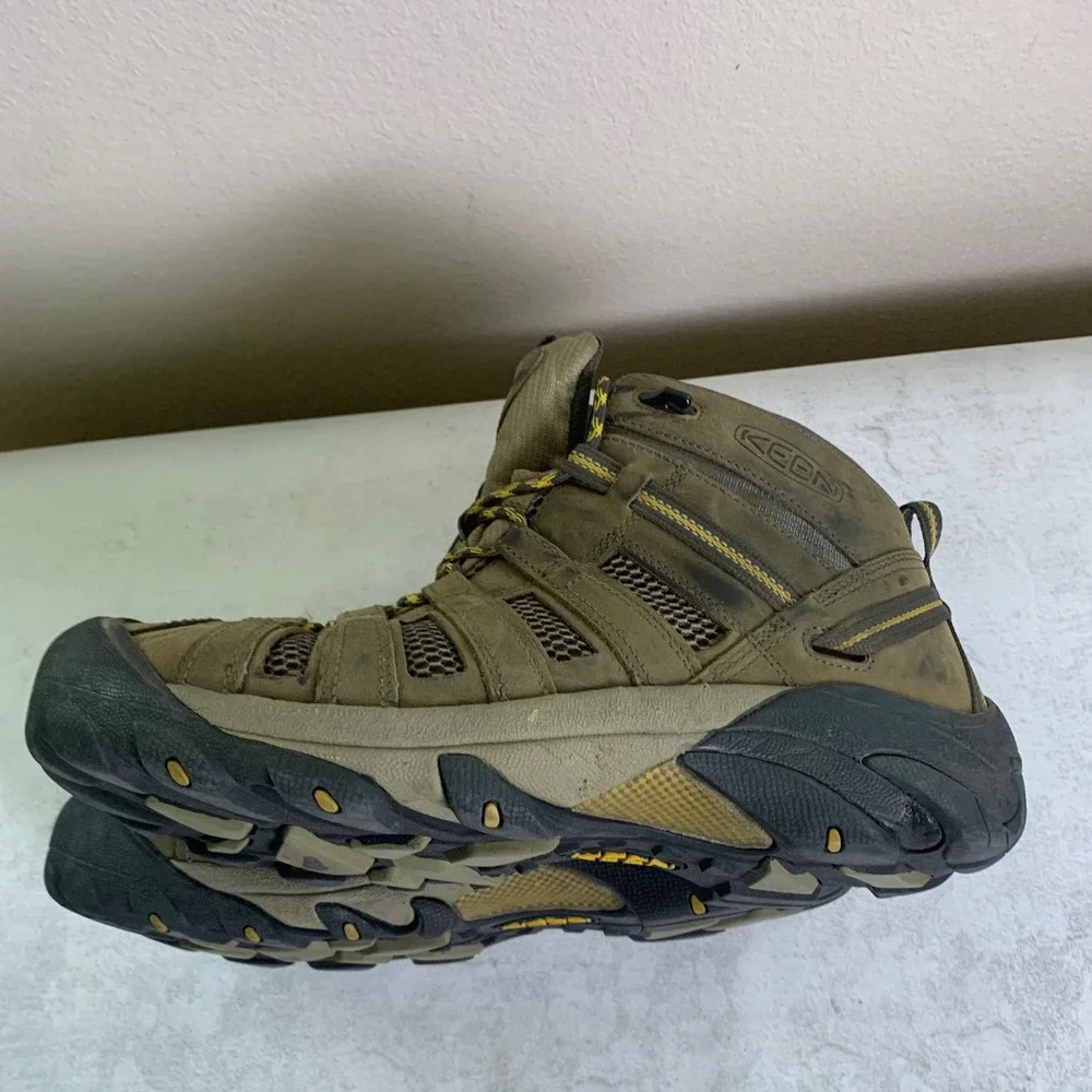 Keen 11.5 Voyageur Mid Hiking Boots Brown Leather Mesh Trail 1008904 - Picture 5 of 10